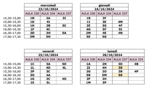 Calendario consigli ottobre 2024